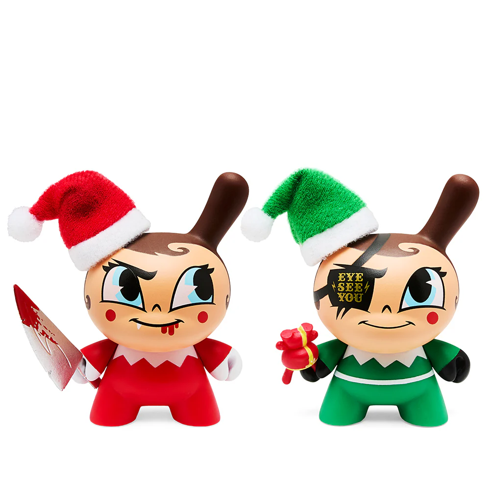 Holiday Dunny: Go Elf Yourself 3" Holiday Dunny Nice & Evil Edition Set - Image 2