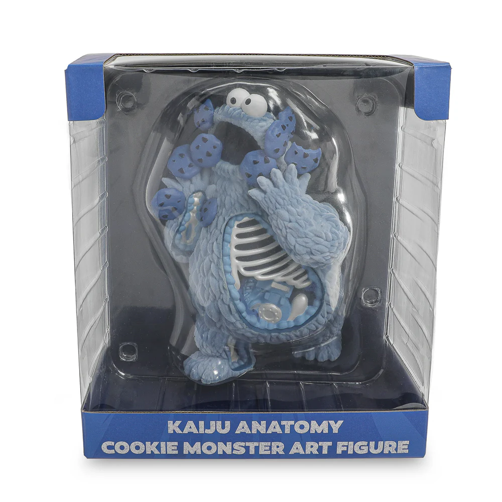 2025 CON EXCLUSIVE: Sesame Street - Kaiju Anatomy Cookie Monster 8" Flocked Vinyl Art Figure - Blue Pearl Edition (Limited Edition of 200) - Image 17