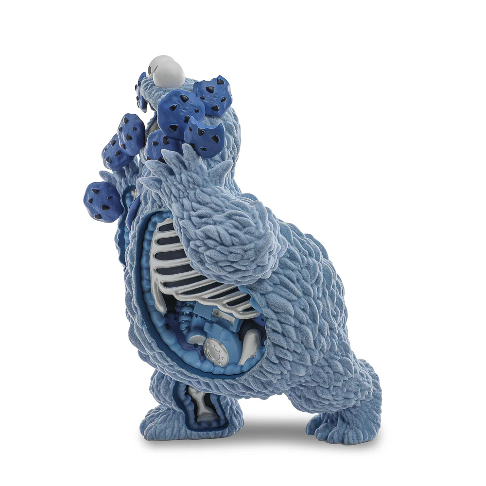 2025 CON EXCLUSIVE: Sesame Street - Kaiju Anatomy Cookie Monster 8" Flocked Vinyl Art Figure - Blue Pearl Edition (Limited Edition of 200) - Image 4