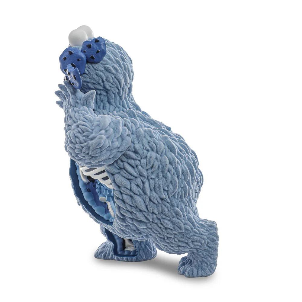 2025 CON EXCLUSIVE: Sesame Street - Kaiju Anatomy Cookie Monster 8" Flocked Vinyl Art Figure - Blue Pearl Edition (Limited Edition of 200) - Image 5