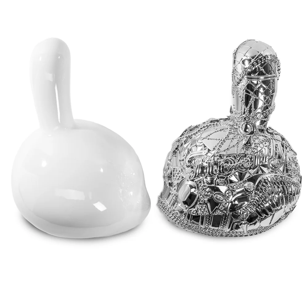 20th Anniversary Dunny Head 12" Art Figure - "Crown Jewels" by Tristan Eaton - White & Silver Edition (Limited Edition of 300) - Image 16