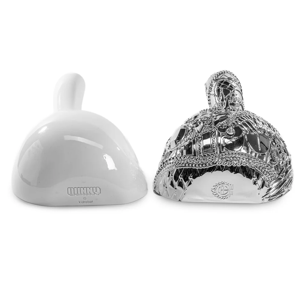 20th Anniversary Dunny Head 12" Art Figure - "Crown Jewels" by Tristan Eaton - White & Silver Edition (Limited Edition of 300) - Image 17