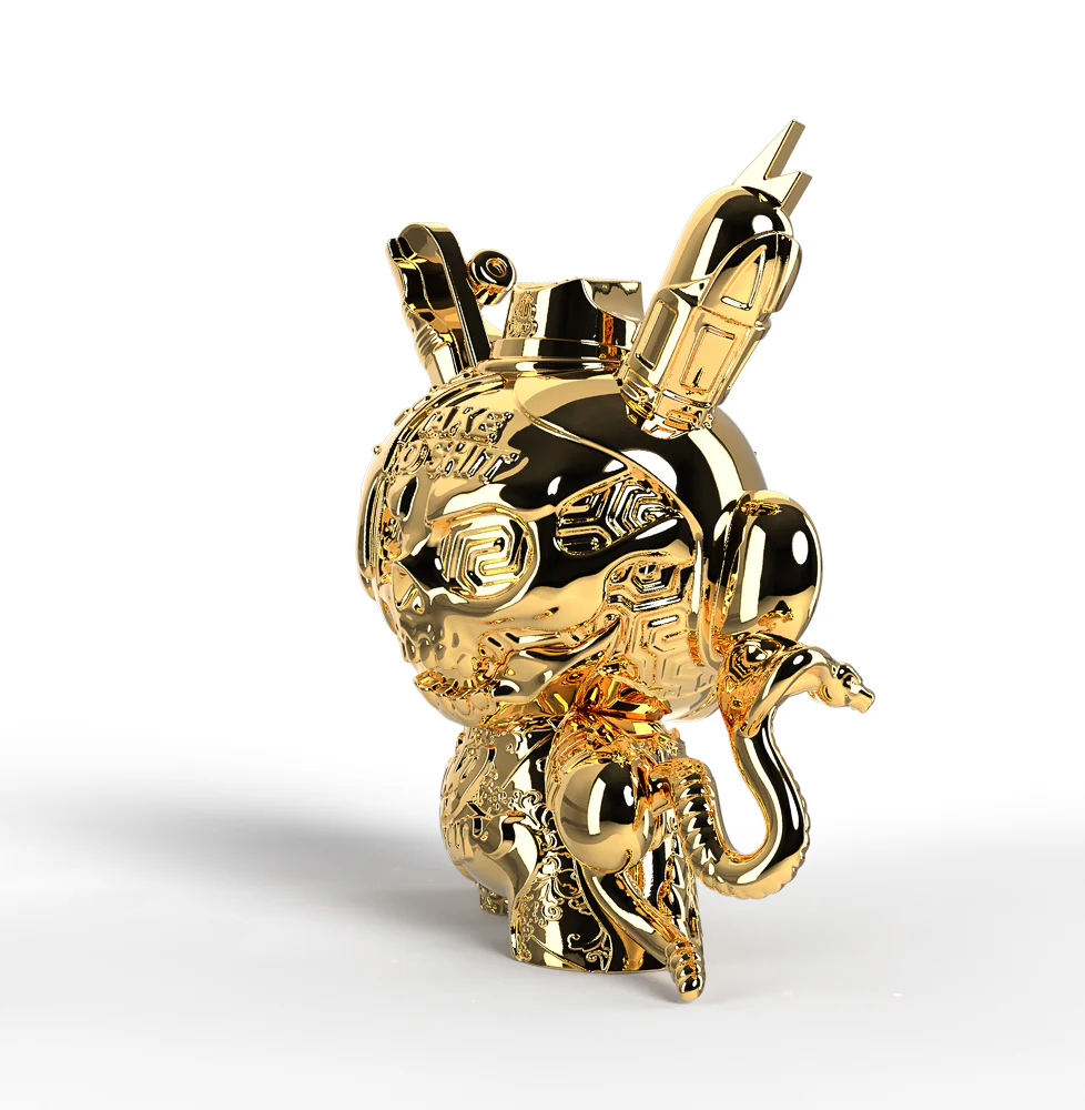 DCON 2024: 20th Anniversary Still Life Dunny 8" Art Figure by Tristan Eaton - Montana Gold Edition (Limited Edition of 300) - Image 7