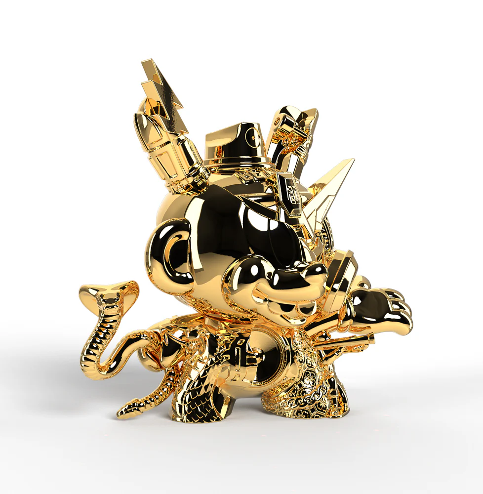 DCON 2024: 20th Anniversary Still Life Dunny 8" Art Figure by Tristan Eaton - Montana Gold Edition (Limited Edition of 300) - Image 9