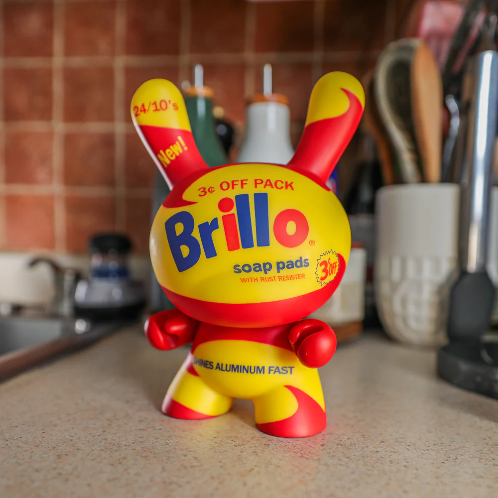 Andy Warhol 8" Masterpiece Vinyl Yellow Brillo Box Dunny - Limited Edition of 300 - SOLD OUT - Image 4