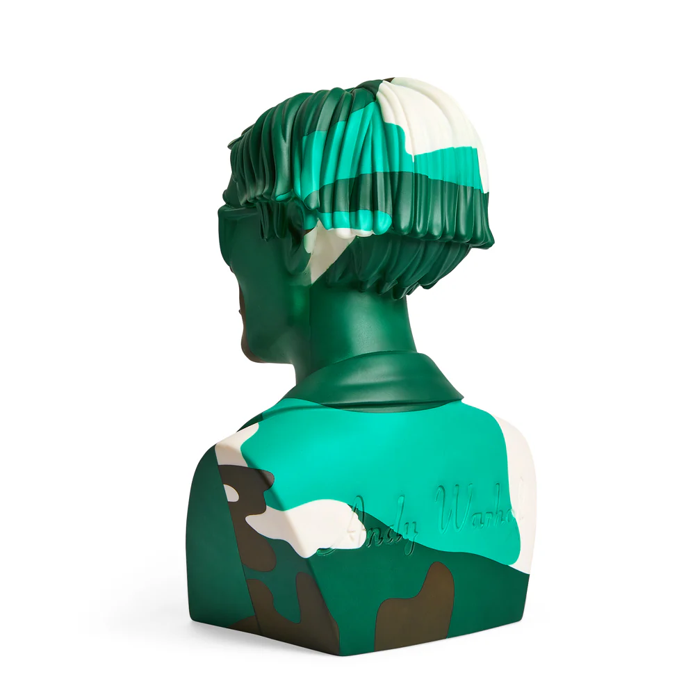 Andy Warhol 12" The Bust Vinyl Art Sculpture - Green Camouflauge Edition (Limited Edition of 200) - SOLD OUT - Image 5