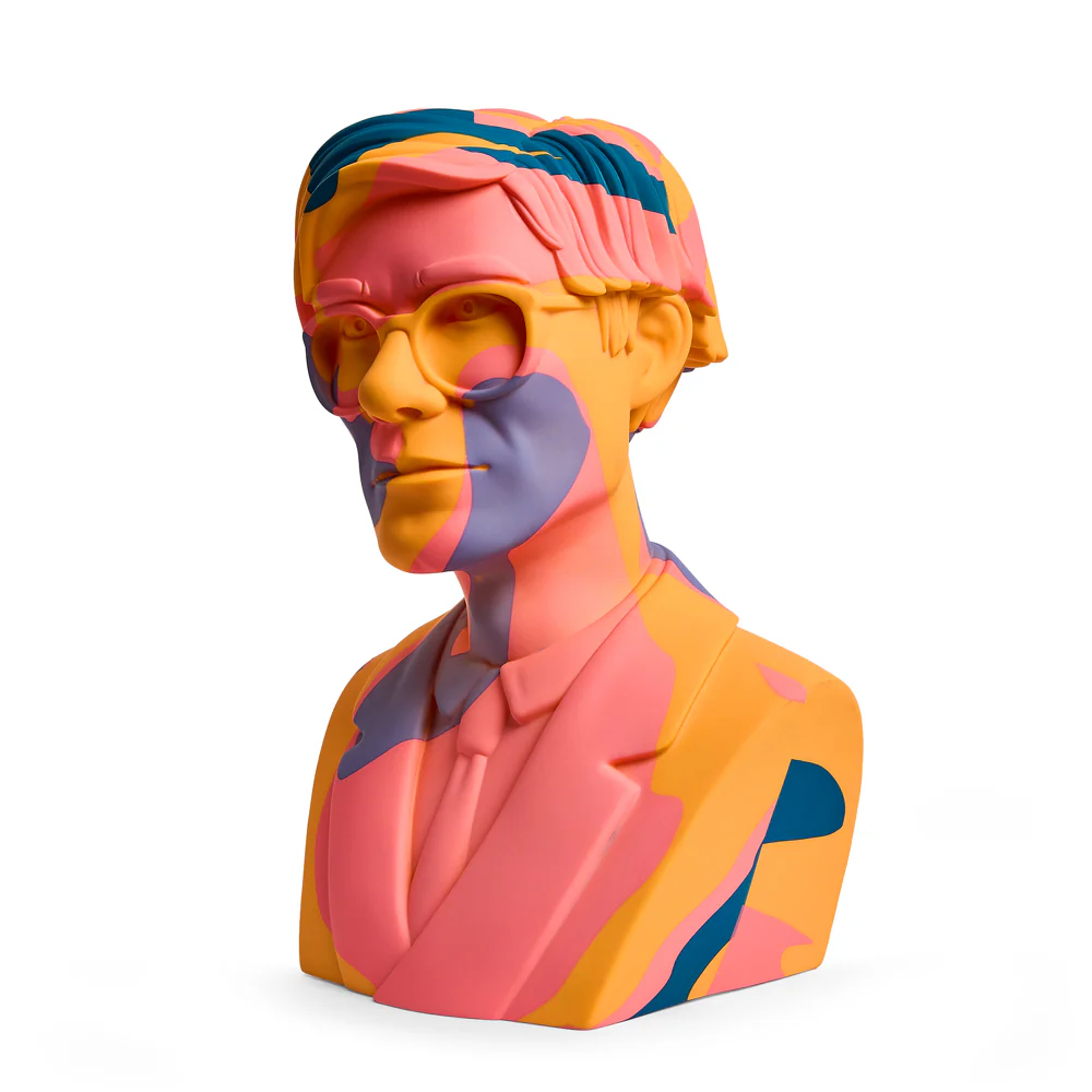 Andy Warhol 12" The Bust Vinyl Art Sculpture - Orange Camouflage Edition (Limited Edition of 200) - SOLD OUT - Image 2