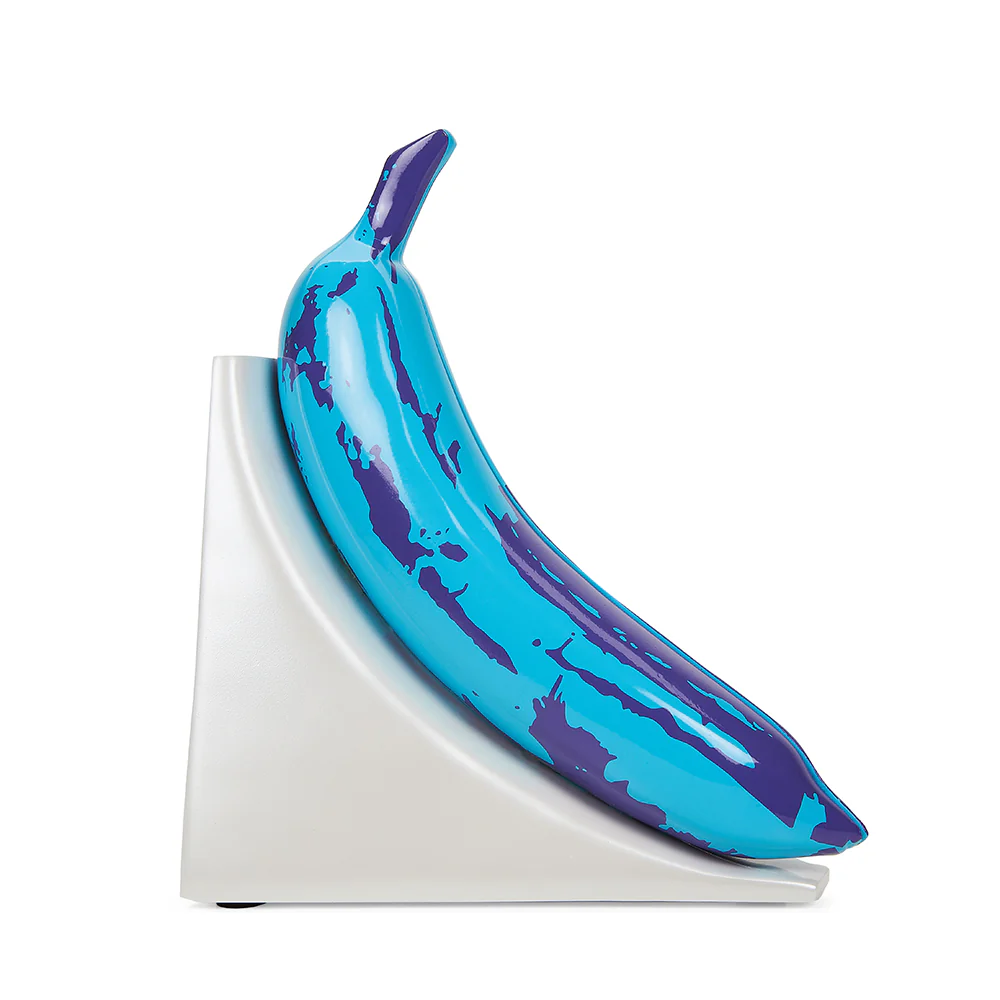 Andy Warhol 10” Lustre Gloss Resin Bookends - Blue Banana - SOLD OUT - Image 10