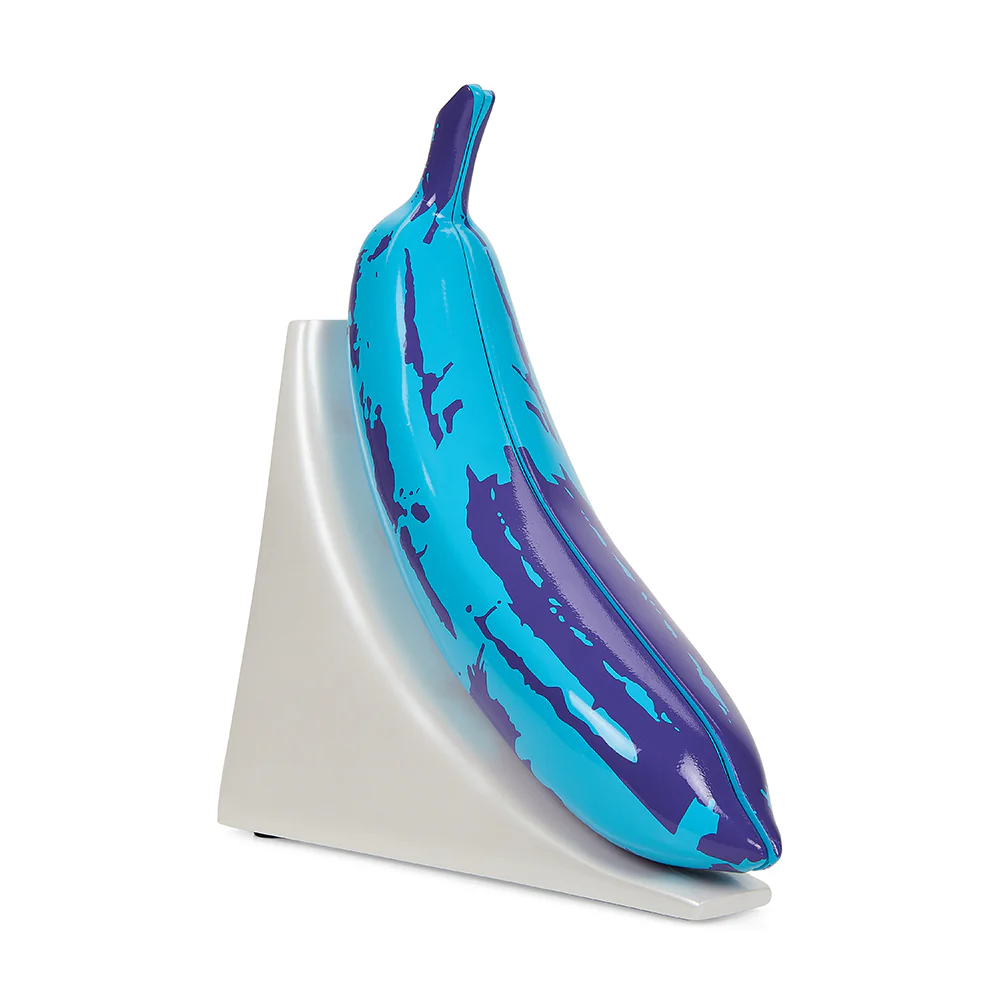 Andy Warhol 10” Lustre Gloss Resin Bookends - Blue Banana - SOLD OUT - Image 11