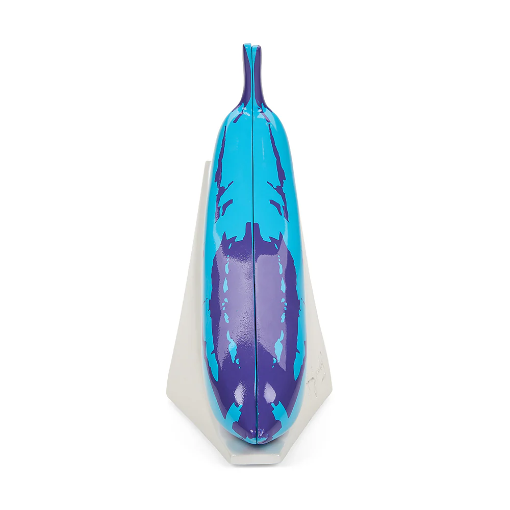 Andy Warhol 10” Lustre Gloss Resin Bookends - Blue Banana - SOLD OUT - Image 12
