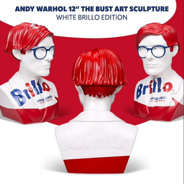 Andy Warhol The Bust 12" Art Sculpture - White Brillo Edition (Limited Edition of 300) - SOLD OUT - Image 3