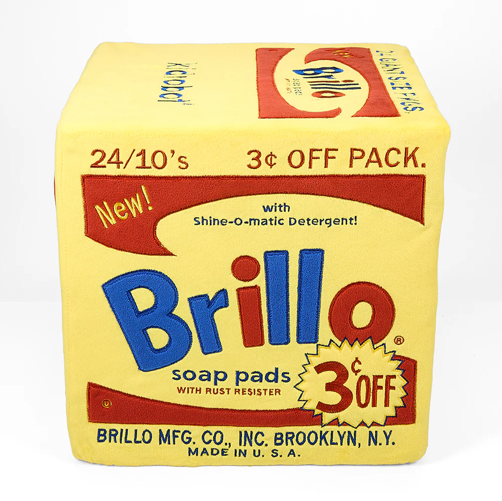 Andy Warhol 12” Yellow Brillo Box Giant Art Plush - SOLD OUT - Image 3
