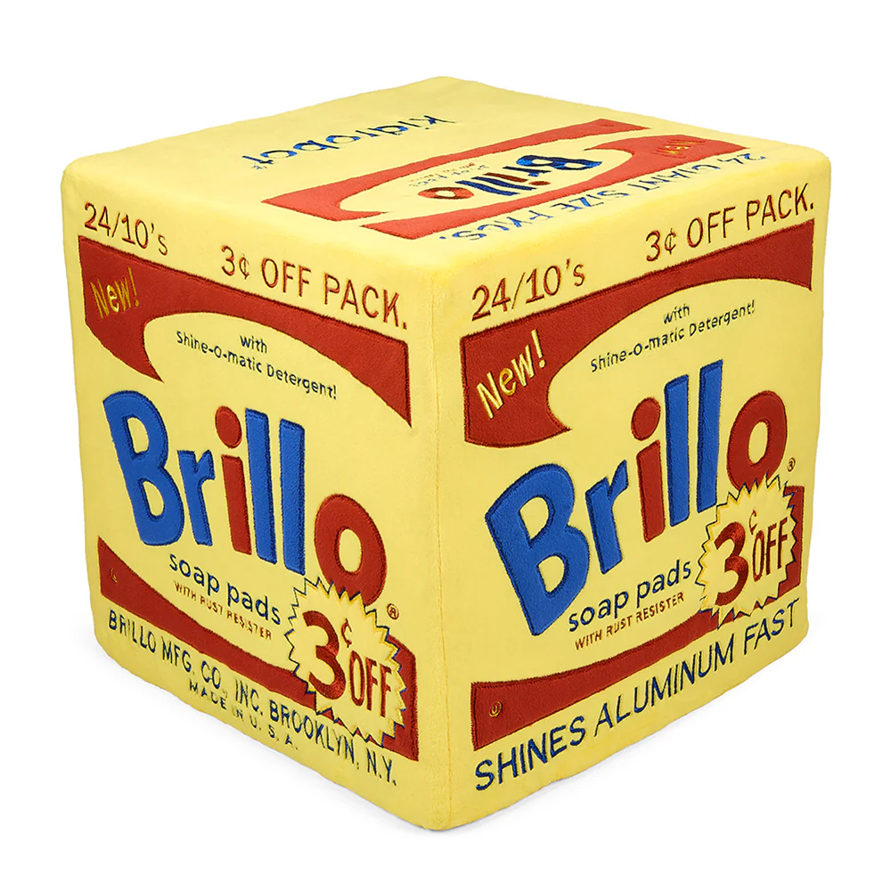 Andy Warhol 12” Yellow Brillo Box Giant Art Plush - SOLD OUT - Image 4