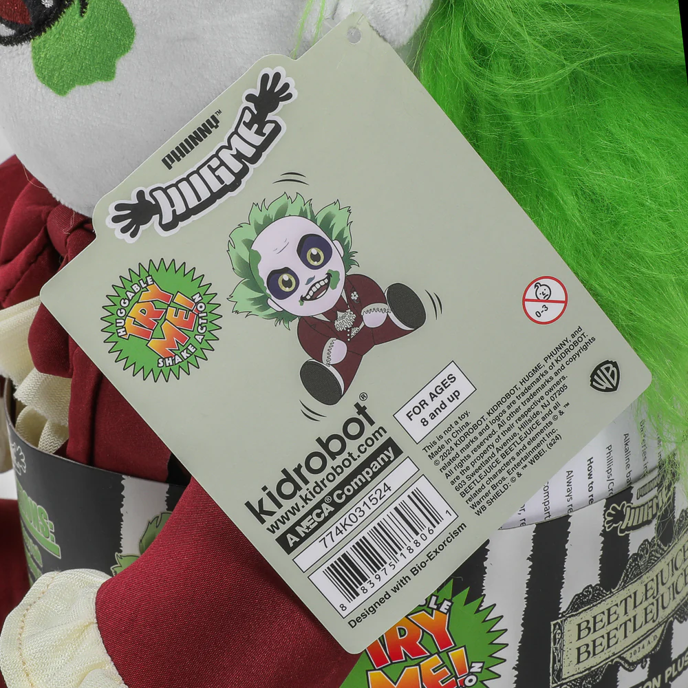 Beetlejuice Beetlejuice - Beetlejuice in Red Suit HugMe Plush with Shake Action - Image 10