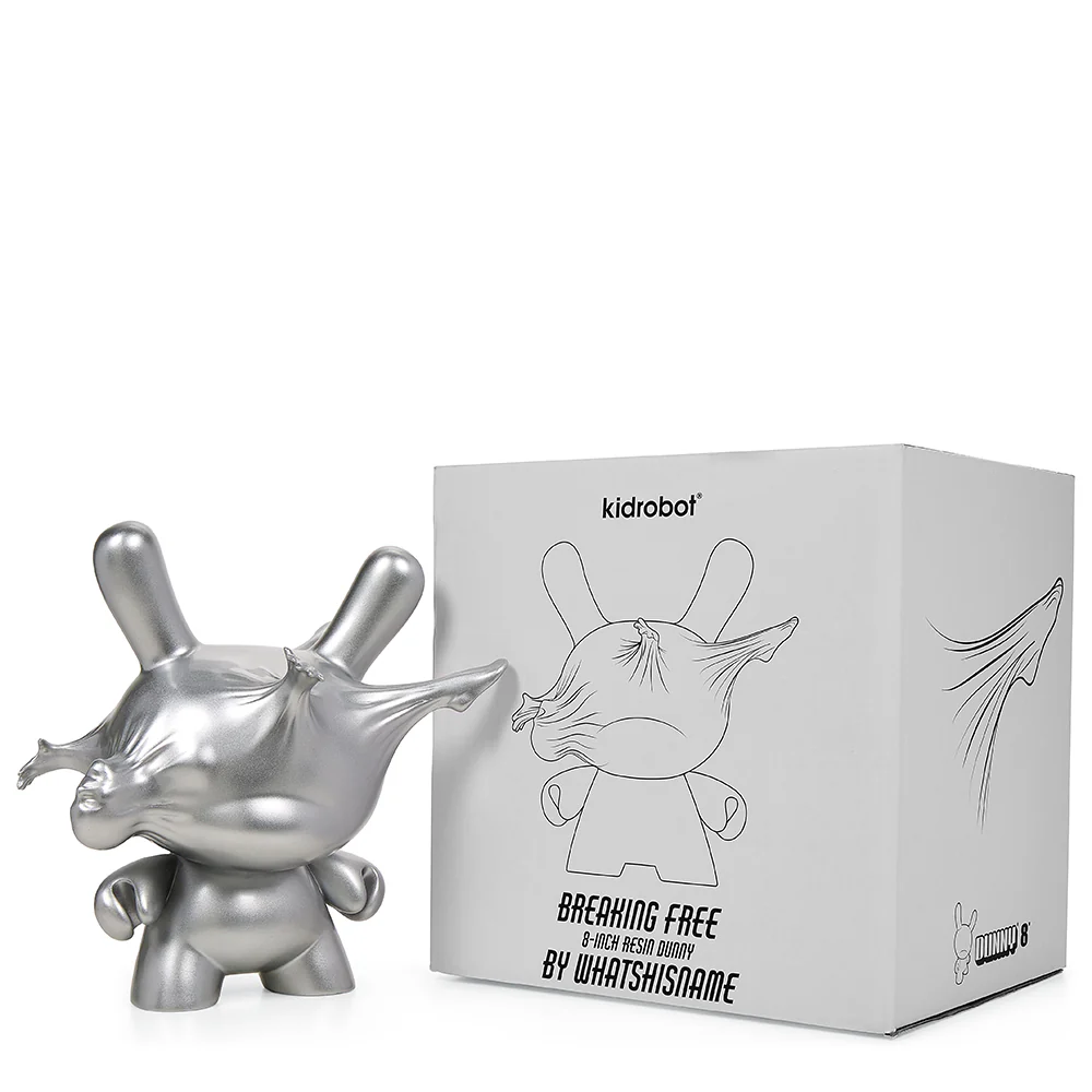 DCON 2022: Breaking Free 8" Resin Dunny by WHATSHISNAME - Metallic Silver Edition (Limited Edition) - Image 16