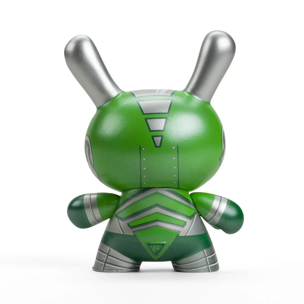 Dairobo-B Mecha Half Ray 5" Dunny by Dolly Oblong - Kidrobot.com Exclusive Green Edition - Image 4