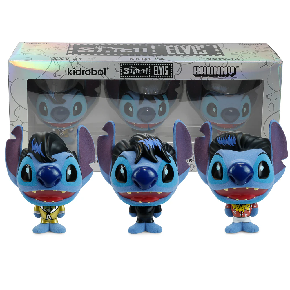 Disney Stitch - Elvis Bhunny 4” Flocked Vinyl Figure Set - Image 2
