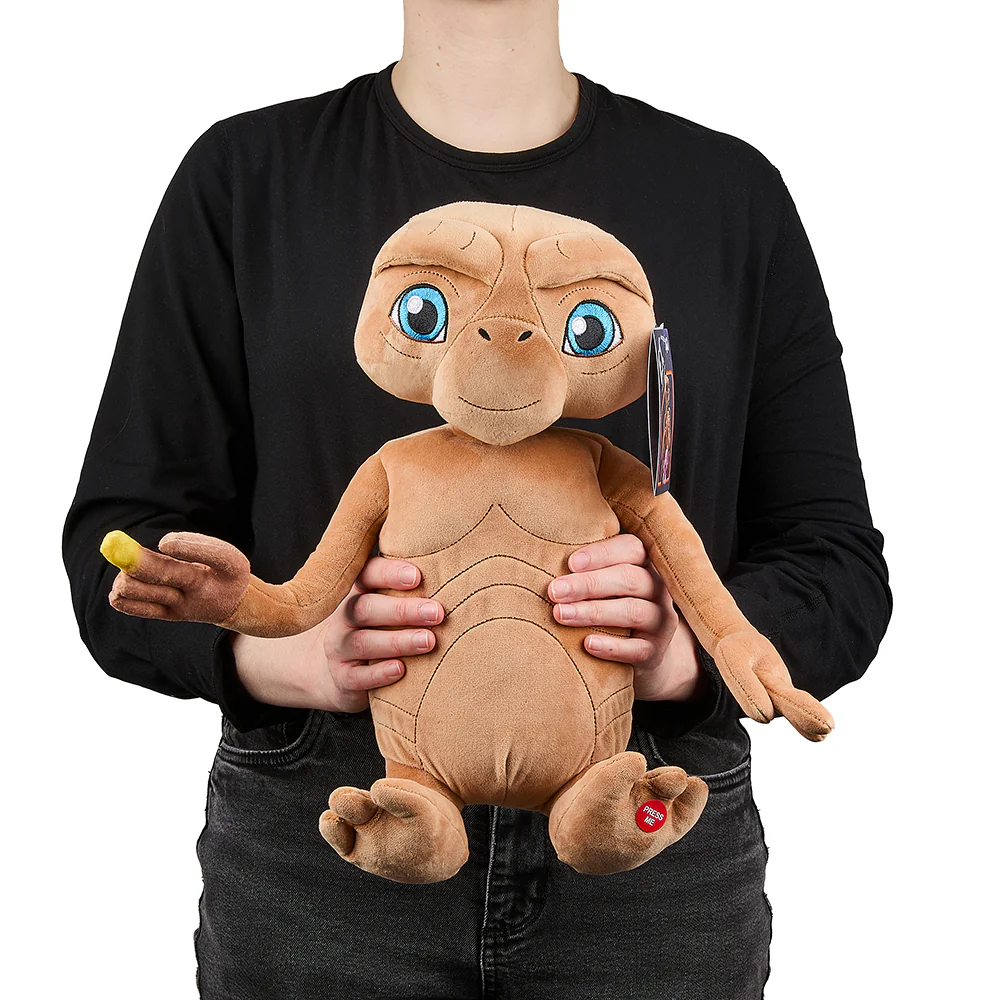 E.T. the Extra-Terrestrial Ouch 13" Interactive Plush with Light-Up Chest & Finger - Image 2