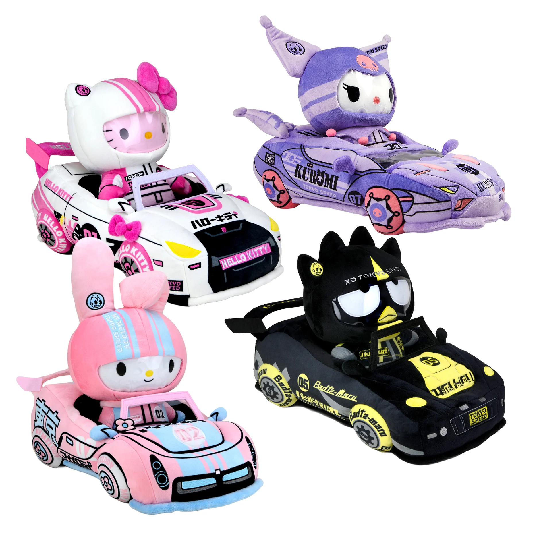Hello Kitty® and Friends Tokyo Speed Racer 13" Plush 4-Pack Bundle - Badtz-maru®, Hello Kitty, Kuromi & My Melody® (PRE-ORDER) - Image 6