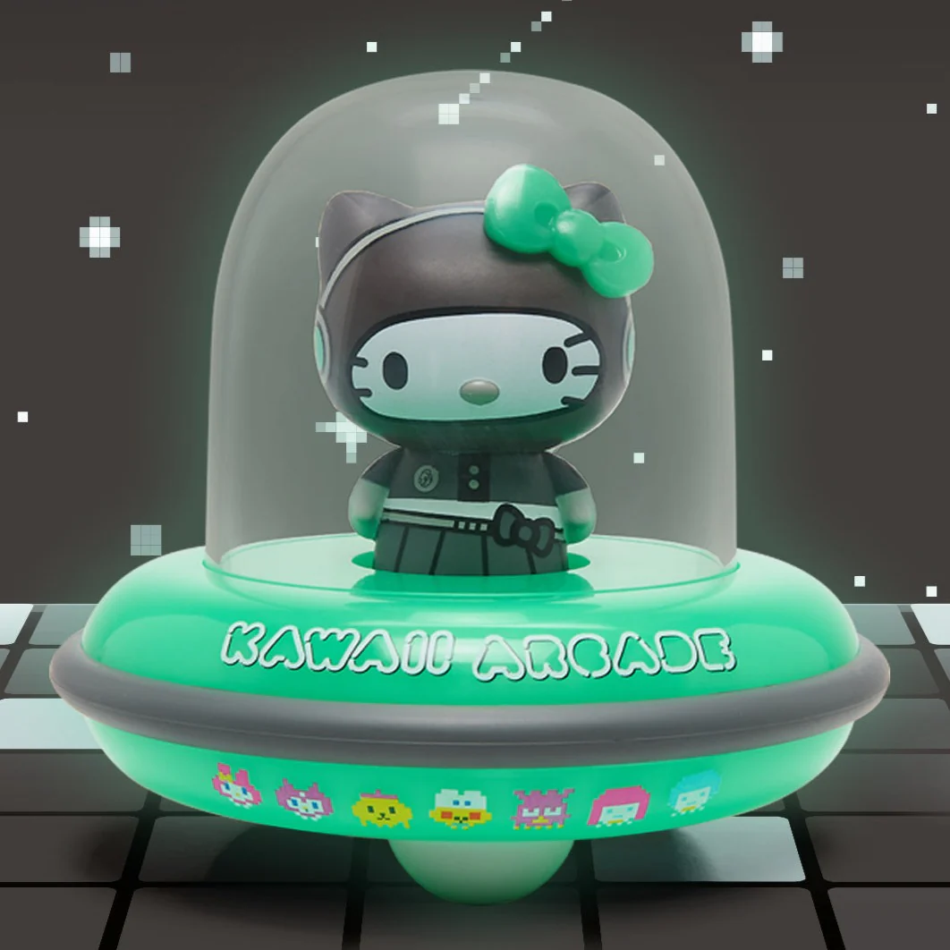 Hello Kitty® UFO Arcade Gamer 5" Vinyl Figure - Glow-in-the-Dark Edition (Limited Edition of 600) - Kidrobot.com Exclusive - Image 2