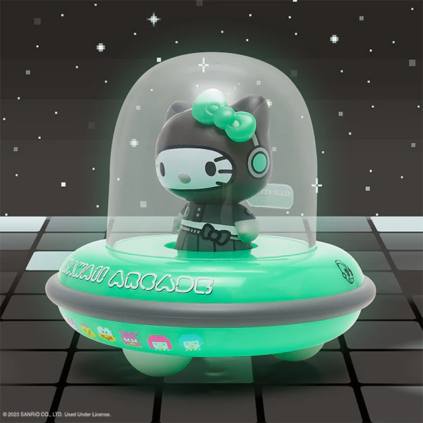 Hello Kitty® UFO Arcade Gamer 5" Vinyl Figure - Glow-in-the-Dark Edition (Limited Edition of 600) - Kidrobot.com Exclusive - Image 3
