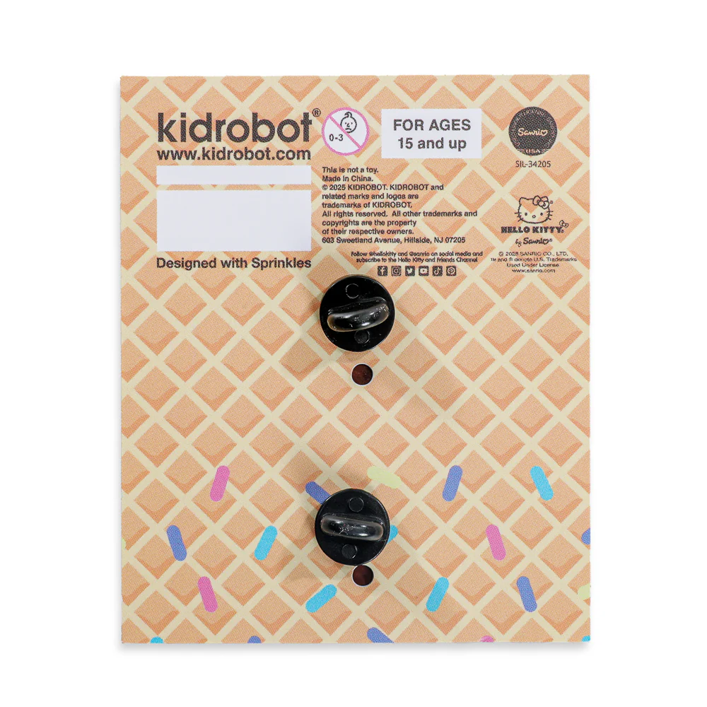 Hello Kitty® Ice Cream Cone Pin - Glitter Ube Edition - Kidrobot.com Exclusive (Limited Edition of 300) - Image 4