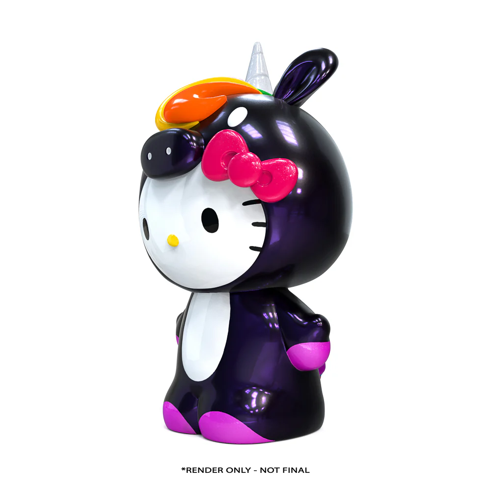 Hello Kitty® Midnight Rainbow Unicorn 36" Art Giant (PRE-ORDER) - Image 3