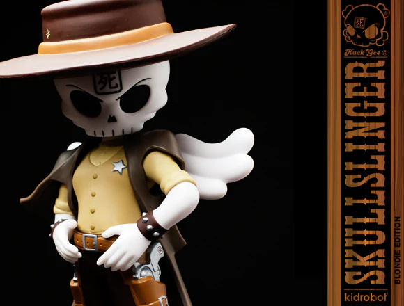 Huck Gee x Kidrobot Skullslinger Art Figure - Blondie Edition - SOLD OUT - Image 4
