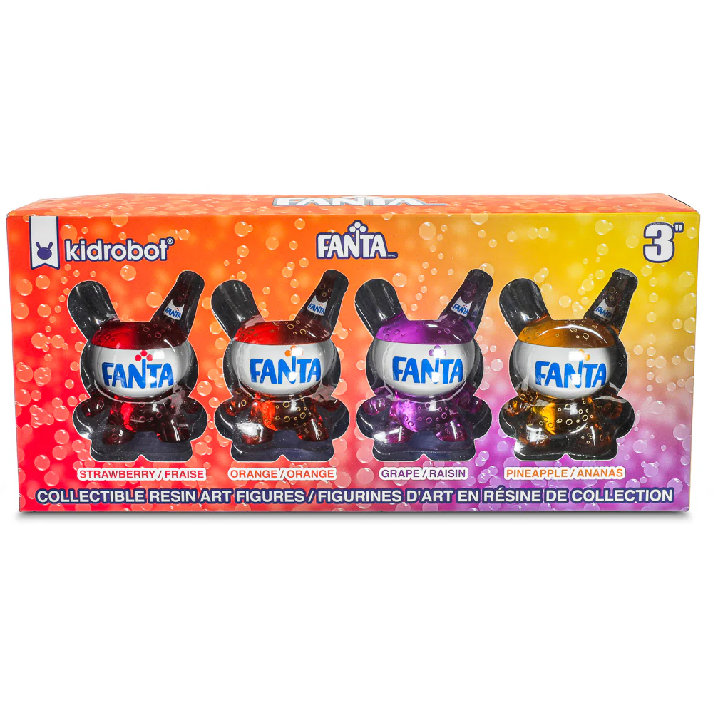 Kidrobot & Fanta® 3" Resin Dunny Art Figure 4-Pack - Image 5