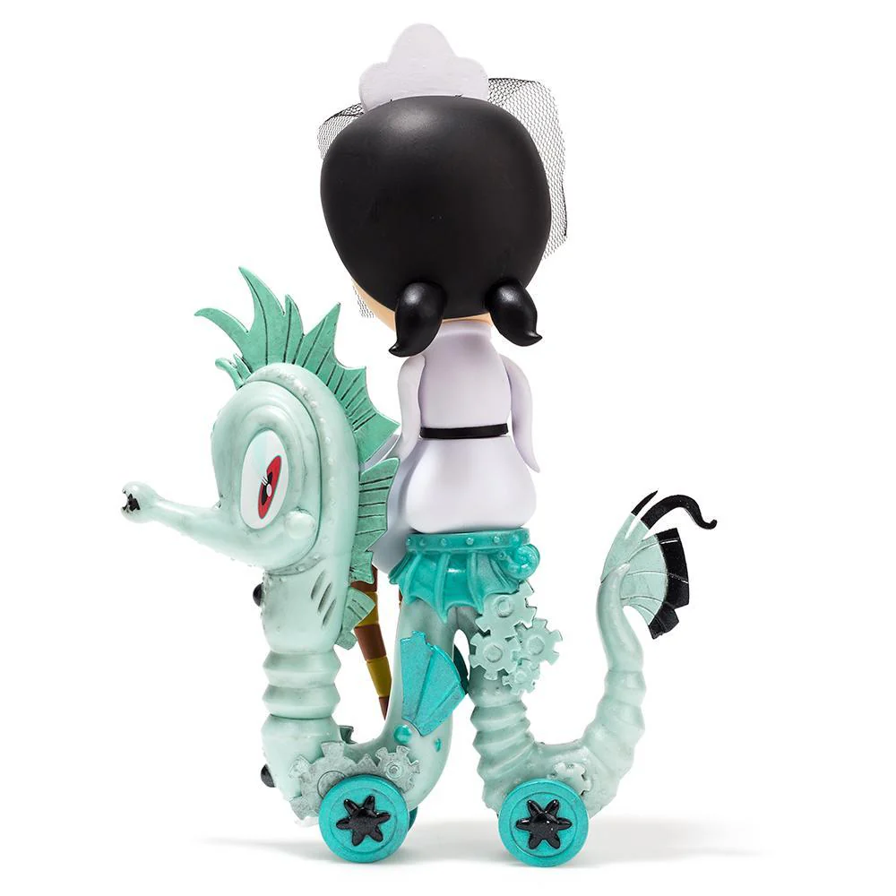 Lucy Curious Dark Harbor 7" Art Figure by Kathie Olivas - White Edition (Limited Edition of 200) - Image 3
