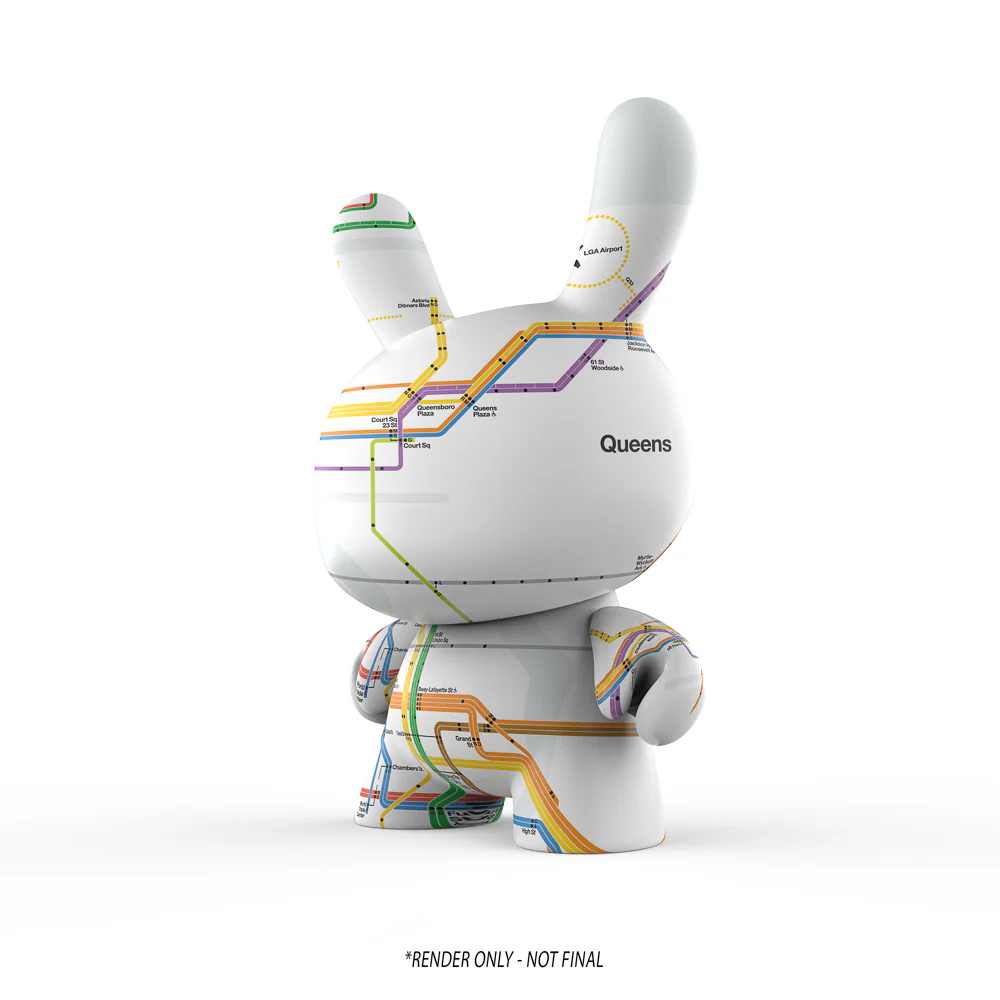 Metropolitan Transportation Authority x Kidrobot - MTA New York City Subway Map Dunny 8" Vinyl Art Figure (CONCEPT)) - Image 3