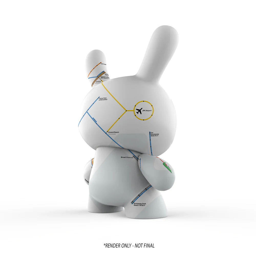 Metropolitan Transportation Authority x Kidrobot - MTA New York City Subway Map Dunny 8" Vinyl Art Figure (CONCEPT)) - Image 6