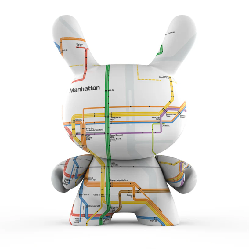 Metropolitan Transportation Authority x Kidrobot - MTA New York City Subway Map Dunny 8" Vinyl Art Figure (CONCEPT)) - Image 8
