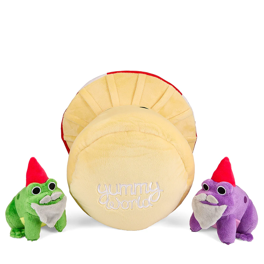 13" Interactive Plush Mushroom with Frog Gnomes by Kidrobot - Image 14