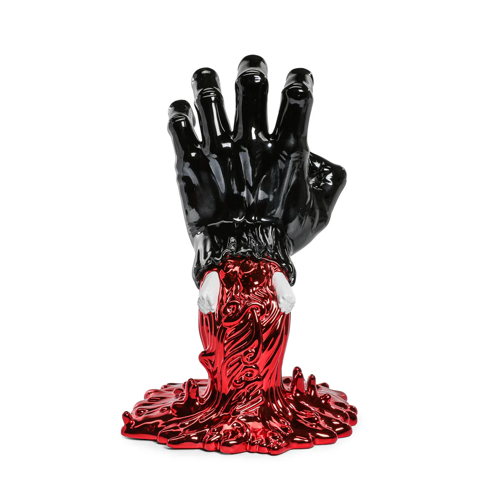 Santa Cruz Skateboards - 40th Anniversary Screaming Hand 9" Chrome Vinyl Art Figure - Blood Chrome Edition (Limited Edition of 500) (Kidrobot.com Exclusive) - SOLD OUT - Image 7
