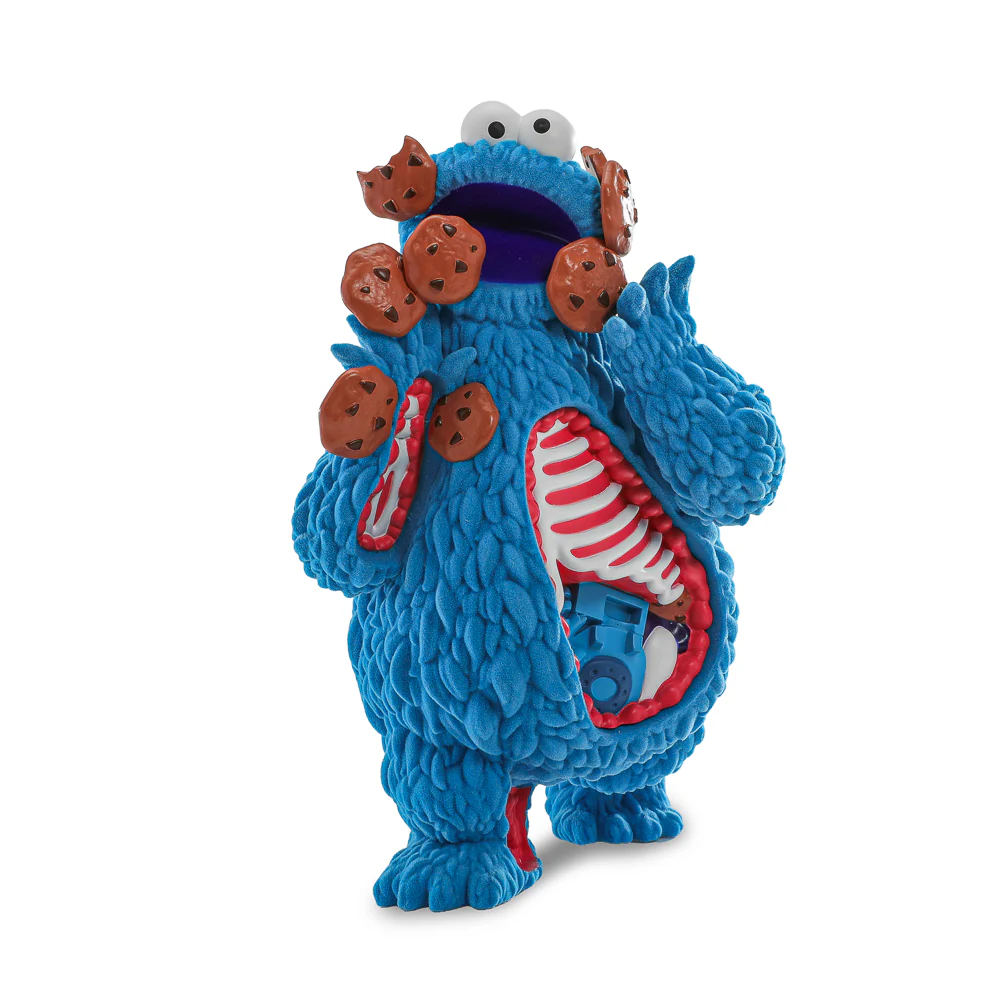 Sesame Street - Kaiju Anatomy Cookie Monster 8" Flocked Vinyl Art Figure - SOLD OUT - Image 5
