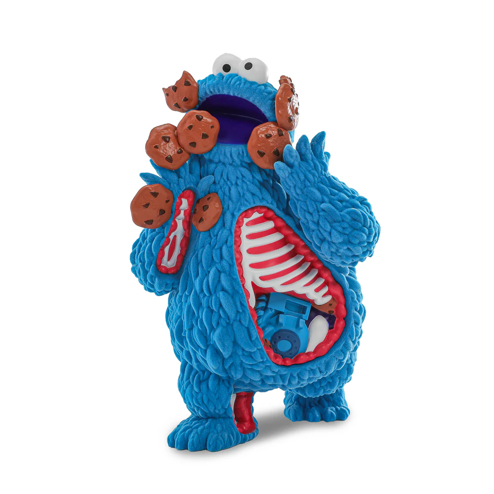 Sesame Street - Kaiju Anatomy Cookie Monster 8" Flocked Vinyl Art Figure - SOLD OUT - Image 6