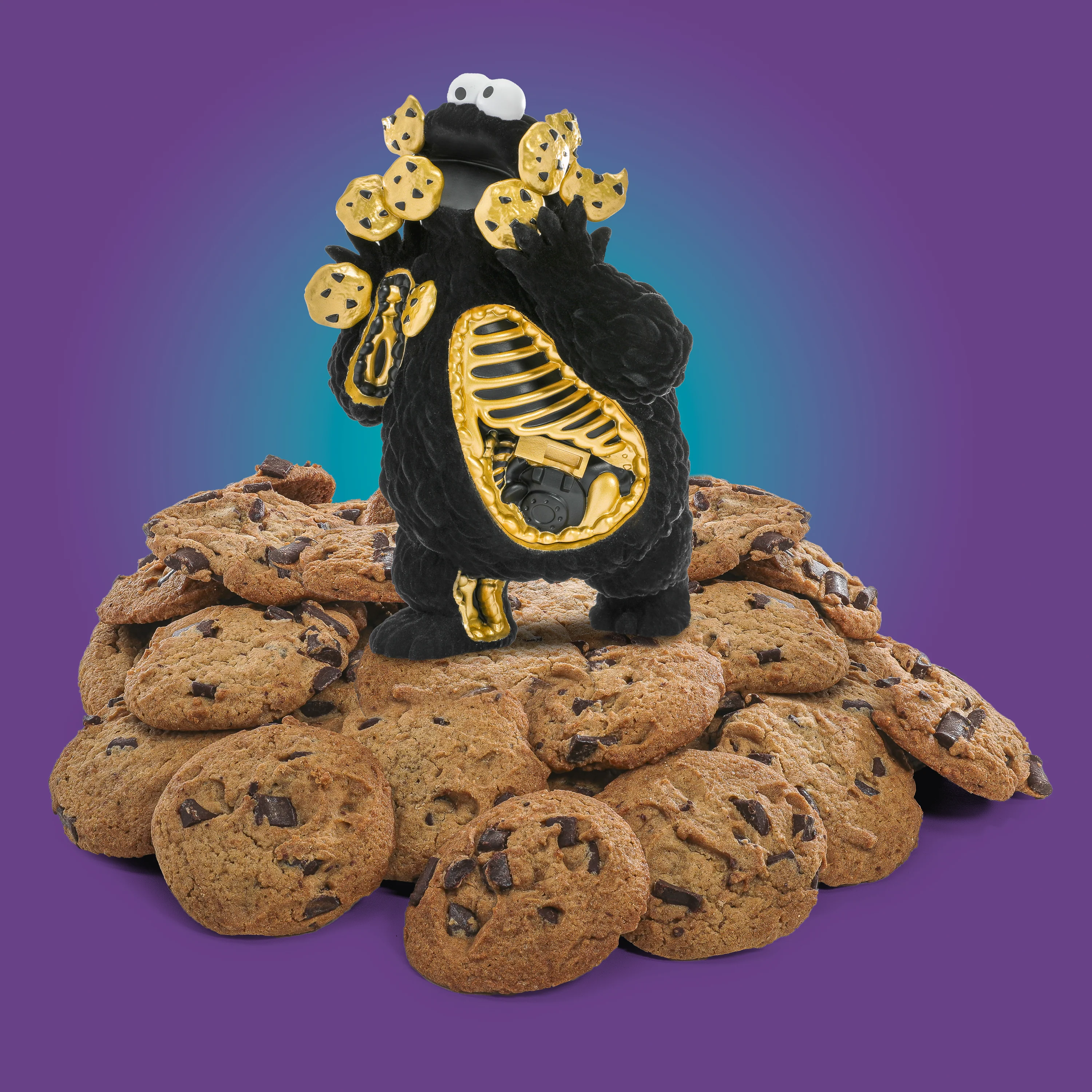 Sesame Street - Kaiju Anatomy Cookie Monster 8" Vinyl Art Figure - Midnight Edition - Kidrobot.com Exclusive (Limited Edition of 300) - Image 13