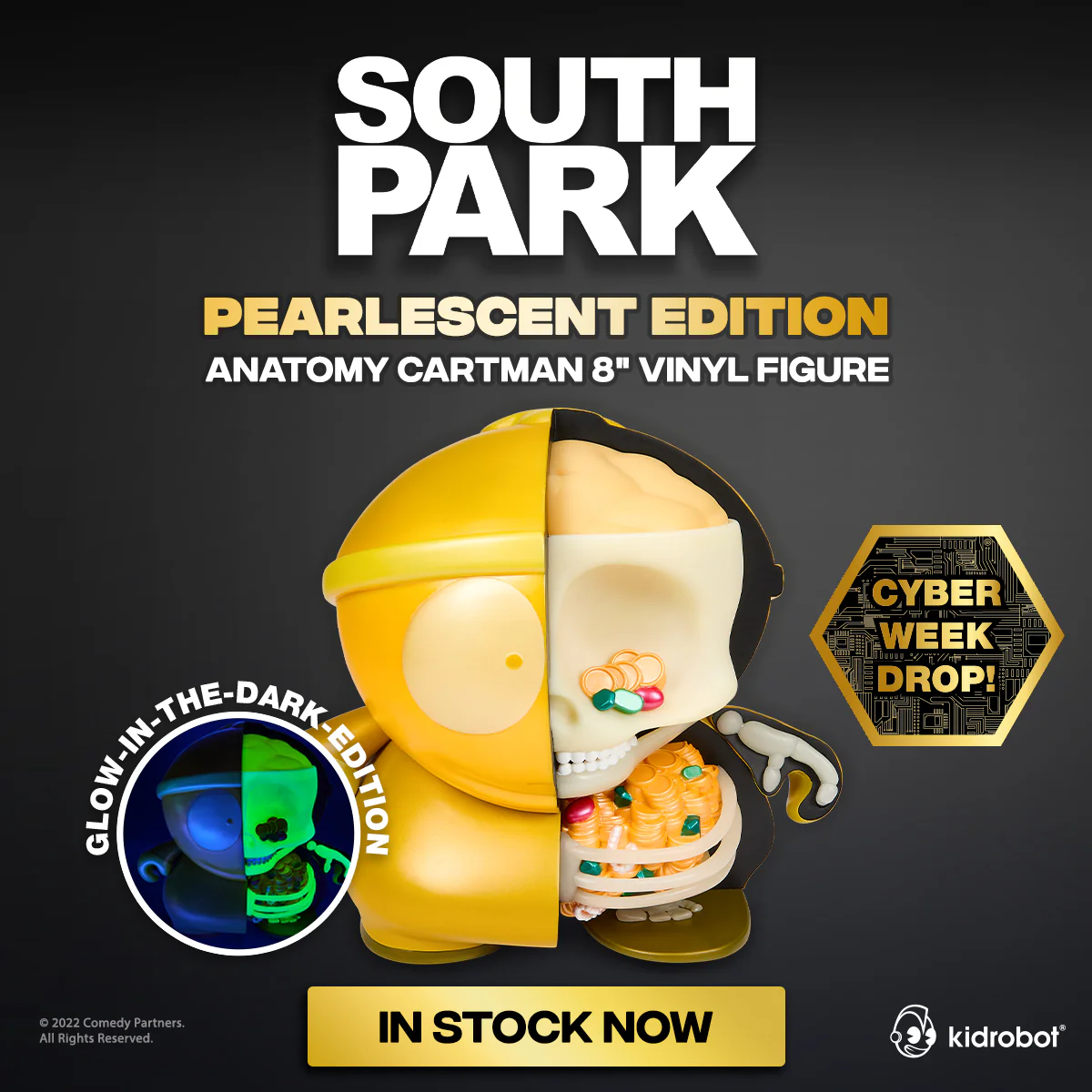 South Park Cartman Anatomy 8" Vinyl Figure - GID Pearlescent Edition - Image 13