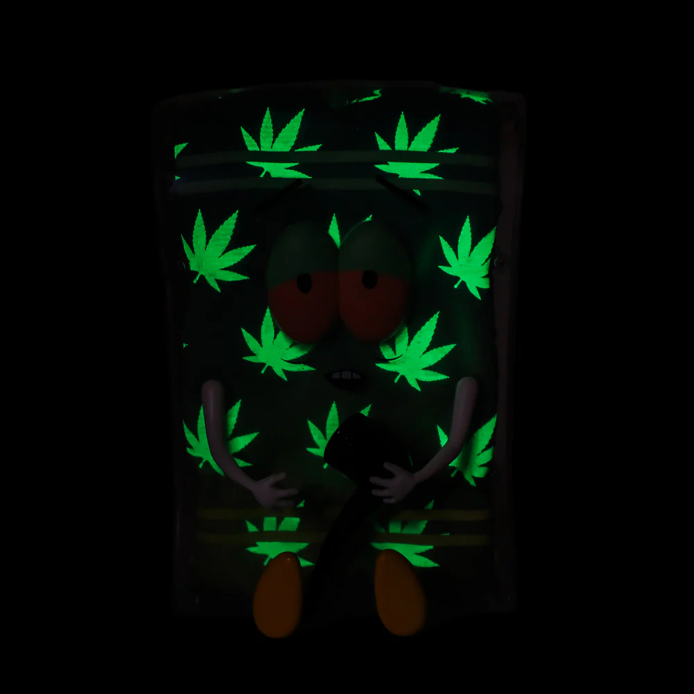 South Park Stoned Towelie with Pipe Glow-in-the-Dark Pot Leaf 8” Art Figure - 420 Edition - SOLD OUT - Image 14