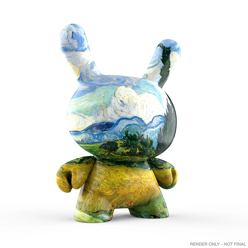 The Met 3" Showpiece Vinyl Art Dunny - Wheat Field with Cypresses by Vincent van Gogh (PRE-ORDER) - Image 3
