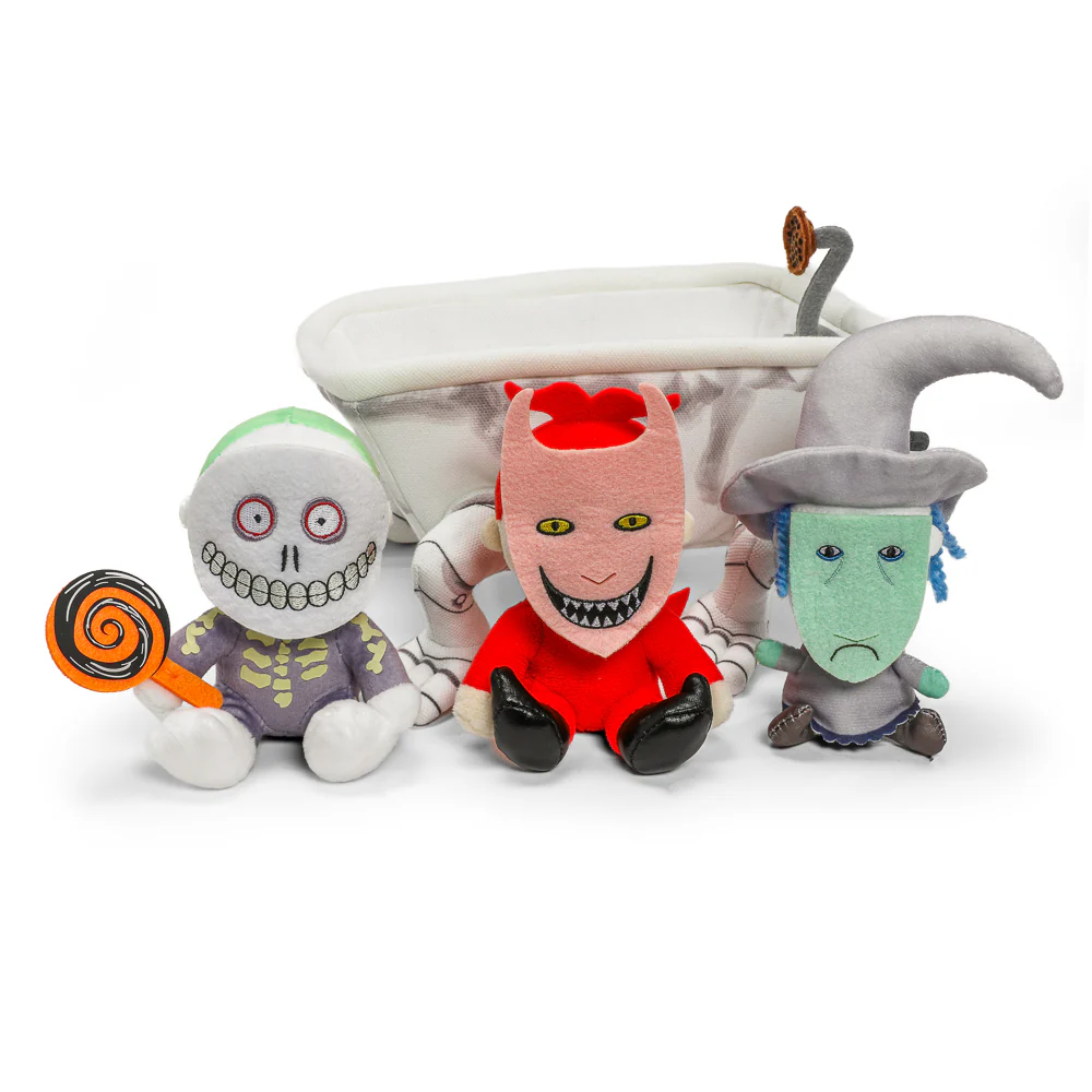 The Nightmare Before Christmas Lock, Shock & Barrel in Bathtub 9” Interactive Plush - Image 2