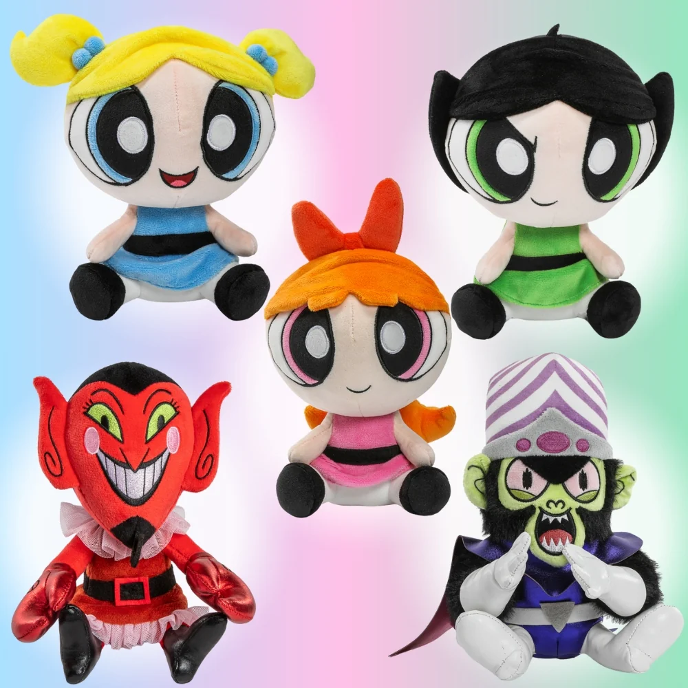 The Powerpuff Girls and Villains Phunny Plush 5-Pack Bundle - Image 2